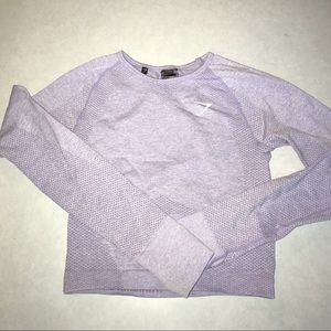 lilac long sleeve crop